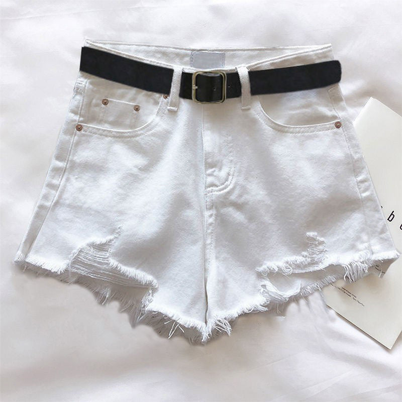 Fashion Leisure Ripped Denim Shorts For Women