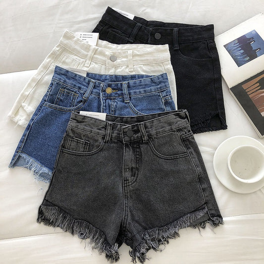 New Loose All-matching Denim Shorts Women